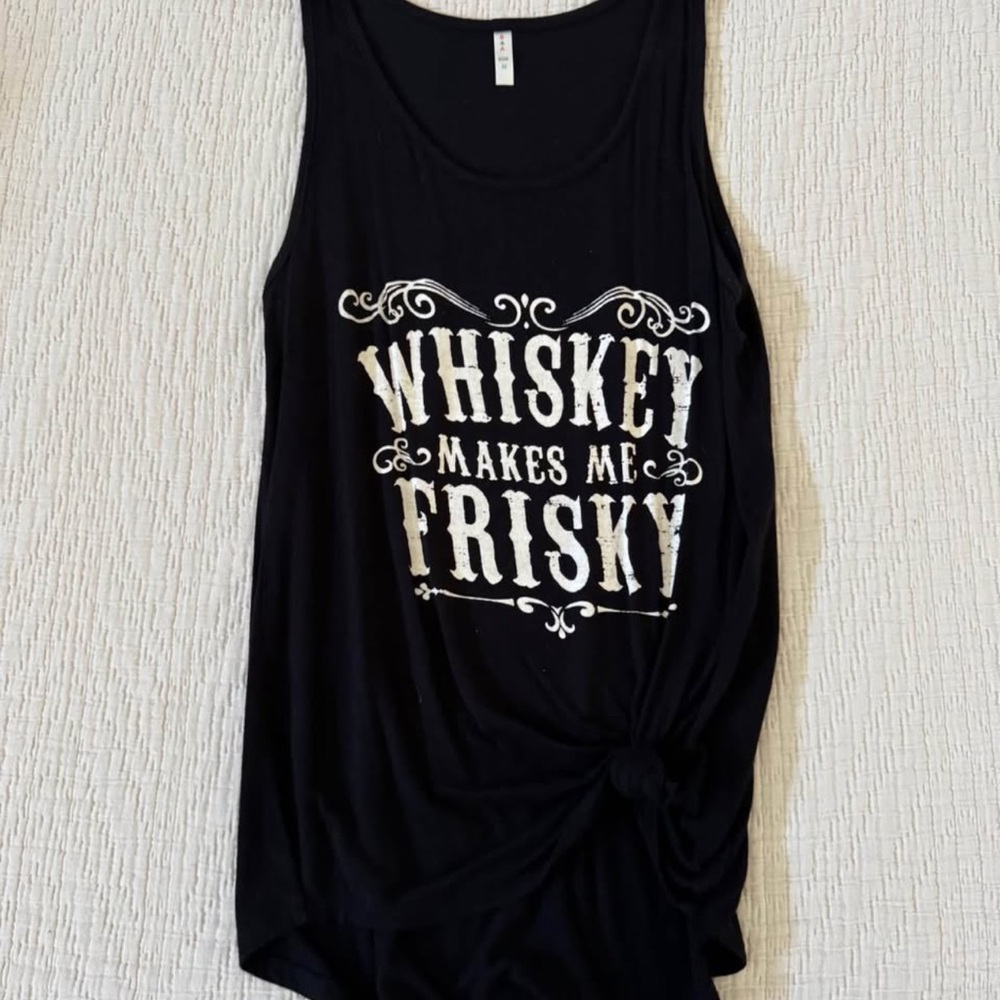 Black Graphic Tank Top